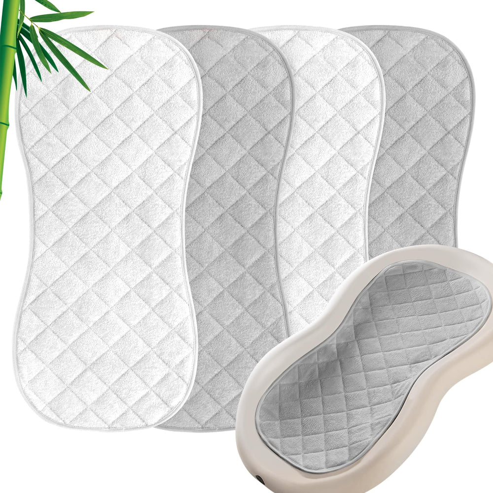 Moonsea quilted changing pad liner 4-pack top view for clean diaper changes