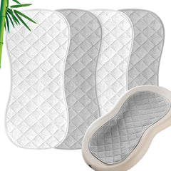 Moonsea quilted changing pad liner 4-pack top view for clean diaper changes