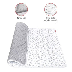 Moonsea soft thick foam surface suitable for tummy time and crawling.