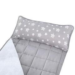 Moonsea nap mat with fleece blanket provides extra warmth and coziness.