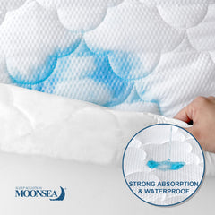 Moonsea travel pad is machine washable for easy cleanup after trips.