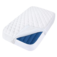 Moonsea toddler travel bed protector waterproof keeps mattress dry during travel.