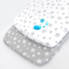 Moonsea waterproof bassinet sheets with Graco Travel Lite fit for secure 31x21 coverage