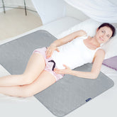 Moonsea waterproof mattress pad top view with 52x34 coverage for bed protection.