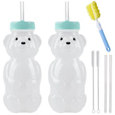 Mootikar Honey Bear straw cups with 8oz capacity for easy toddler drinking