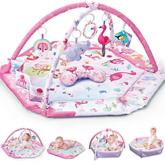 Morabloomy 7-in-1 large activity mat overview for spacious tummy time