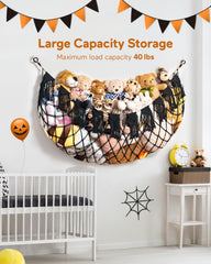 MORCCO stuffed animal hammock demonstrates big storage capacity for toys.