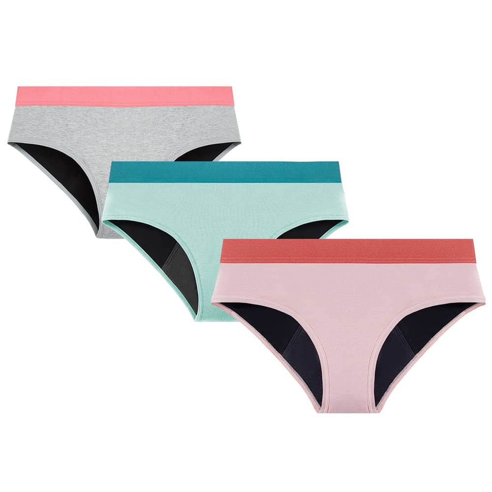 Mordlanka teen period underwear pack front view offers discreet protection for daily wear.