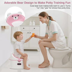 MoreFeel 3-in-1 potty trainer stool acts as a compact step stool for growing kids.