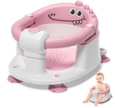 MoreFeel baby bath seat with four suction cups provides secure, slip-free bathing.