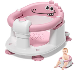 MoreFeel baby bath seat with four suction cups provides secure, slip-free bathing.