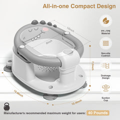 MoreFeel compact bath seat fits small tubs and saves space.