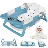 MoreFeel collapsible baby tub folded design shows compact storage for small spaces.