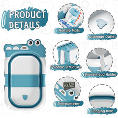 MoreFeel infant bath thermometer display shows safe water temperature at a glance
