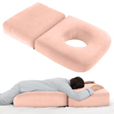 Morelexa pregnancy pillow full body 45.3 inch pink supports full body comfort.