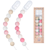 MORIBOX pacifier clips show elegant design and easy pacifier reach for baby