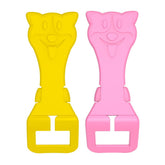 The MORLIKE LIVING Unbuckle Release Tool in pink-yellow offers a larger press surface for easier use.