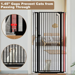 Mornyray 57 tall cat gate adjustable width fits many openings