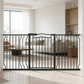 Mornyray baby gate doorway 52 to 71 inches wide keeps kids and pets secure