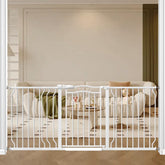 Mornyray extra-wide baby gate 62-71.6 inches, safe passage for kids and pets.