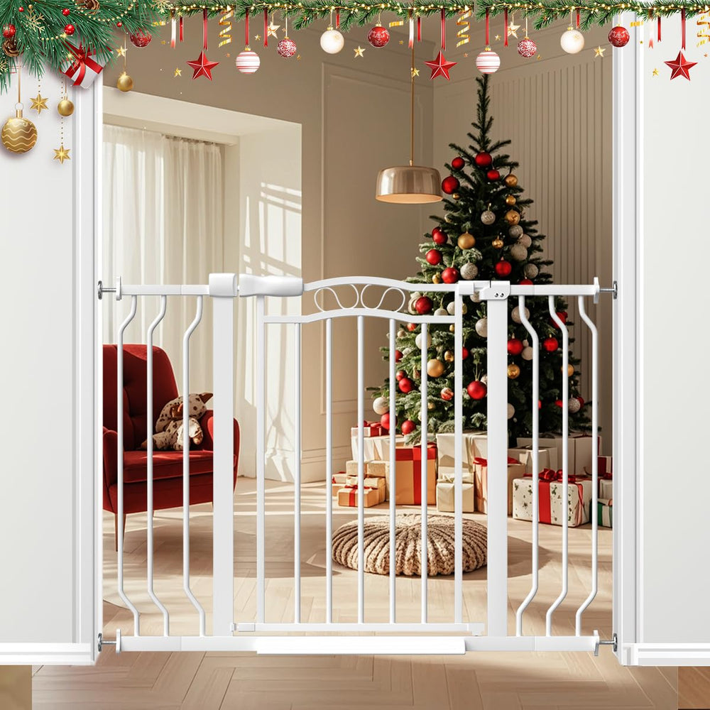 Mornyray wide baby gate 29-43-7 inch for doorways, protects kids and pets