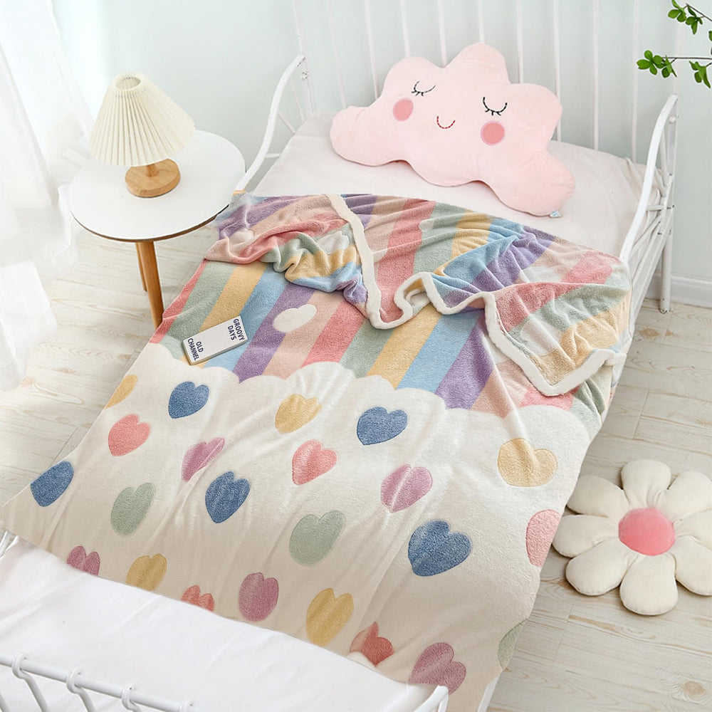 MorroMorn Rainbow Love blanket pattern for cosy naps