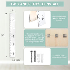 Morxy height chart folding design saves space and enables easy storage