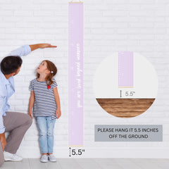 Morxy canvas growth chart with hanging string, simple installation.