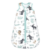 Mosebears sleep sack with deer print front view keeps babies warm and snug