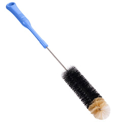 MOSOLAN bendable stem bottle brush flexing to reach inside a tall container