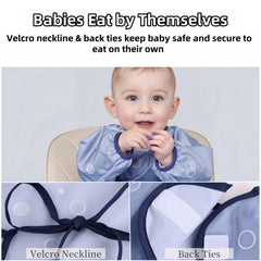 MOTEERLLU Coverall bib with long sleeves protects from spills.