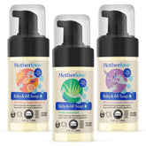 Motherlove Baby & All Soap bottle pour for easy on-the-go cleansing for babies.