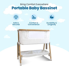 Motherly Haven 7-height adjustable feature aligns with your bed height.
