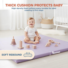 Motherly Haven waterproof cover; quick wipe-clean surface after messy play sessions.