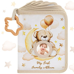 Motiskyy bear-themed album cover with safety mirror for interactive baby moments.
