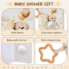 Compact 7.3 x 5.5 inch album fits cribs and strollers for on-the-go memories.