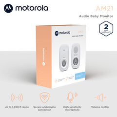 Motorola Nursery AM21 baby unit ready for room-to-room listening