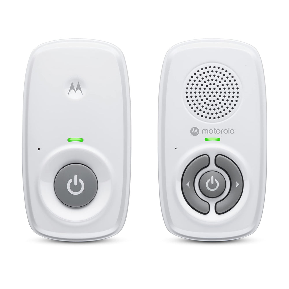 Motorola Nursery AM21 audio monitor front view showing compact design and private connection