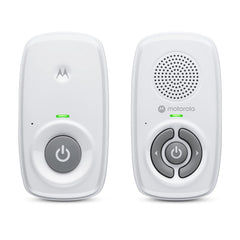 Motorola Nursery AM21 audio monitor front view showing compact design and private connection