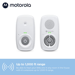 Motorola Nursery AM21 portable parent unit held for on-the-go monitoring