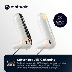 Motorola Nursery packaging with quick setup accessories for easy start