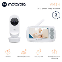 Motorola Nursery pan-tilt-zoom view for flexible monitoring of baby’s room