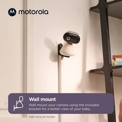 Motorola Nursery monitor offers private connection for uninterrupted monitoring.