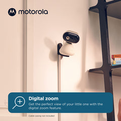Motorola Nursery wall-mount included for flexible placement and viewing.