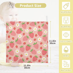 Moudou strawberry washcloth hanging loop for quick drying