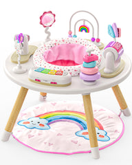 Move2Play Rainbow 4-in-1 center seat supports curious babies during playtime.