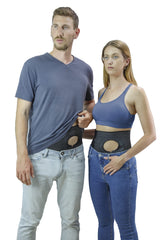 Movibrace stoma pouch support adjustable opening keeps the appliance against the body