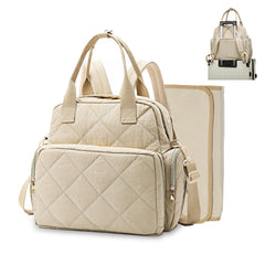 Mozzilog large diaper bag with changing pad for easy diaper changes on the go