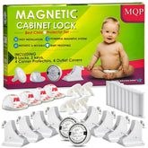 MQP 8-pack magnetic cabinet locks provide secure cabinet access with a discreet, strong magnetic hold.