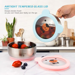 MR. CHOU airtight lid with tempered glass keeps leftovers fresh and secure.